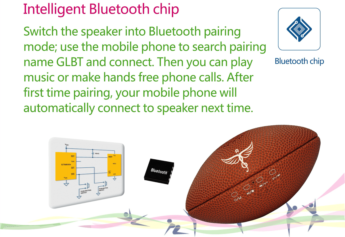 speaker berbentuk bola sepak bola amerika bluetooth mini portabel