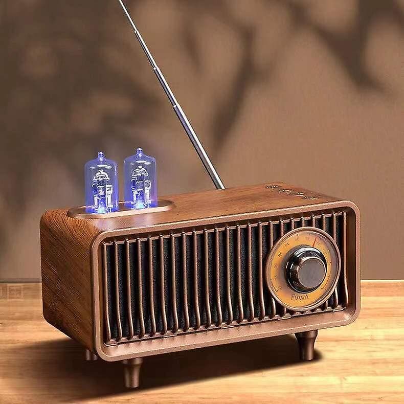 Radio antik AM/FM speaker retro kayu kecil