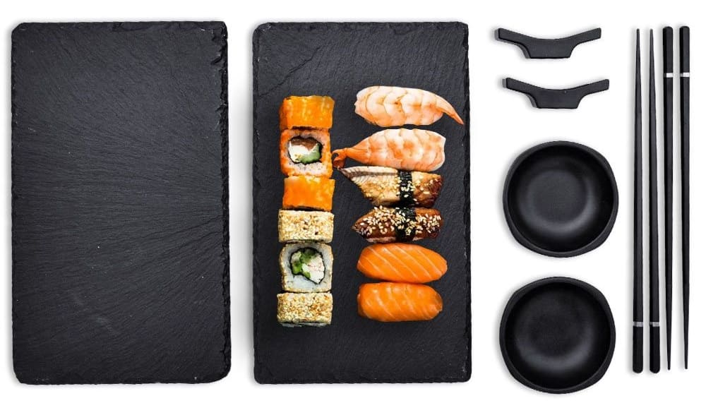 set kit penyajian sushi untuk pembuatan untuk 2 orang