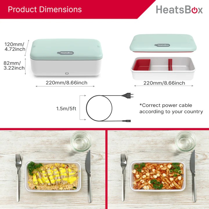 HeatsBox life box makanan termo pemanas listrik portabel