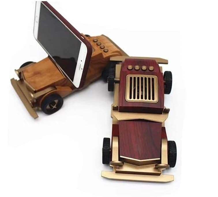 radio mobil mini portabel kayu retro antik