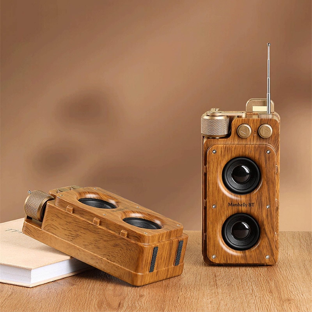 radio kayu antik retro portabel kecil
