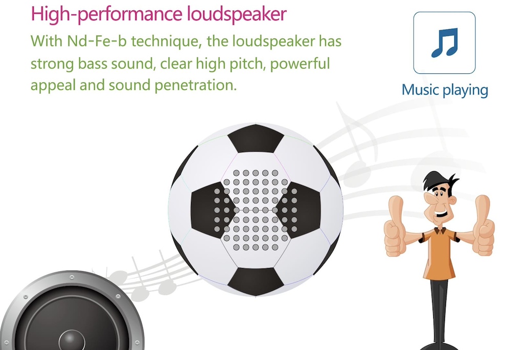 speaker bola sepak mini untuk ponsel smartphone pc