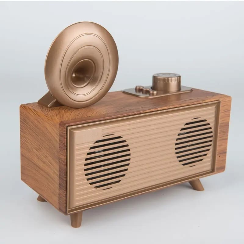desain fonograf radio tua mini kecil retro vintage