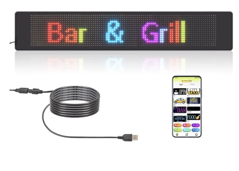 Iklan panel papan RGB LED bergulir fleksibel untuk mobil otomatis