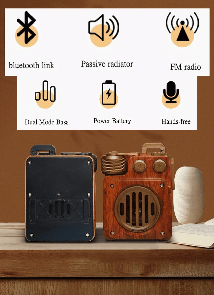 radio desain lama desain retro antik kayu