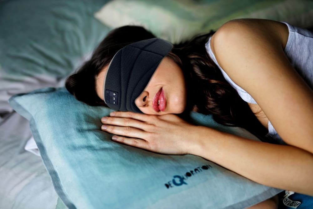 masker tidur bluetooth - masker mata nirkabel melawan kebisingan